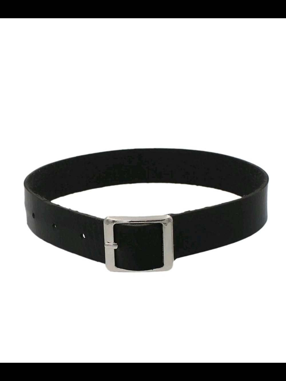 Black Buckle Choker Goth Punk Alternative Faux Leather Collar